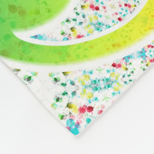 Farbenfrohe Wasserfarbe Treble Clef Fleecedecke (Ecke)