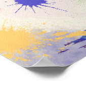 Farbenfrohe Wasserfarbe Weltkarte Poster (Ecke)