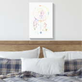 Farbenfrohe Wasserfarbe Whimsischer Dreamcatcher Leinwanddruck (Insitu (Schlafzimmer))