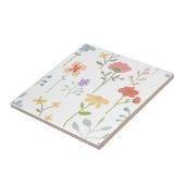 Farbenfrohe Wasserfarbe Wildflora Nahtloses Muster Fliese (Seite)