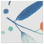 Farbenfrohe Wasserfarben Botanische Berries & Blät Stoff (Nahaufnahme)