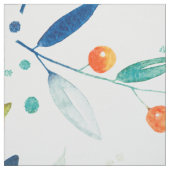 Farbenfrohe Wasserfarben Botanische Berries & Blät Stoff (Muster)