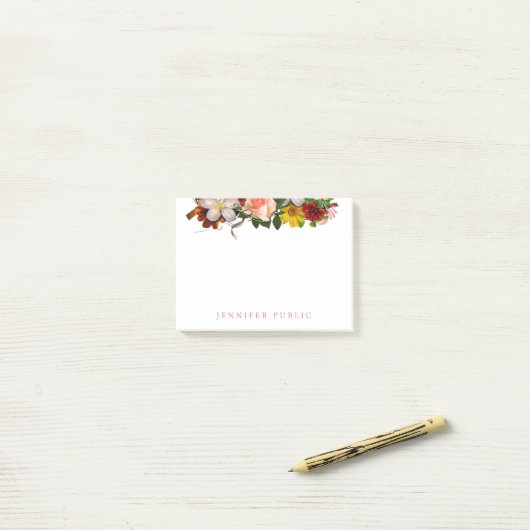 Farbenfrohe Wasserfarben Elegante Moderne Vorlage Post-it Klebezettel (Auf Schreibtisch)