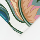 Farbenfrohe Wasserfarben Ethnisches Paisley Muster Fleecedecke (Ecke)