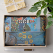 Farbenfrohe Wasserfarben Folk Art Light Houses Seidenpapier (Geschenk)