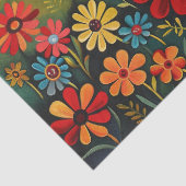 Farbenfrohe Wasserfarben Folk Art Light Houses Seidenpapier (Detail)