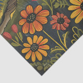 Farbenfrohe Wasserfarben Folk Art Light Houses Seidenpapier (Detail)