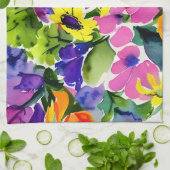 Farbenfrohe Wasserfarben Geschirrtuch (Gefaltet)