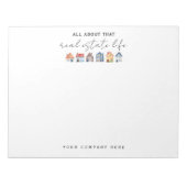 Farbenfrohe Wasserfarben Häuser Real Anwesen Notizblock (Vorderseite)