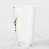 Farbenfrohe Wasserfarben Hirschhaube Kunst Glas (Links)