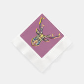 Farbenfrohe Wasserfarben Hirschhaube Kunst Serviette (Ecke)