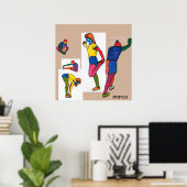 Farbenfrohe Wasserfarben - kein Geheimtipp Poster (Heimbüro)