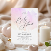 Farbenfrohe Wasserfarben Kinderdusche Einladung