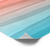 Farbenfrohe Wasserfarben Kunst, Dichtung und Musik Poster (Ecke)