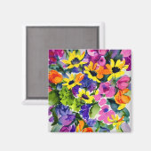 Farbenfrohe Wasserfarben Magnet (Vorderseite/Rückseite)