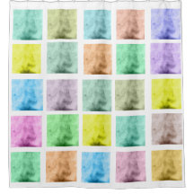 Farbenfrohe Wasserfarben Muster Duschvorhang