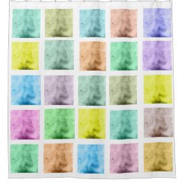 Farbenfrohe Wasserfarben Muster Duschvorhang