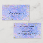 Farbenfrohe Wasserfarben Opal Stone Gold Glitzer Visitenkarte (Vorne/Hinten)
