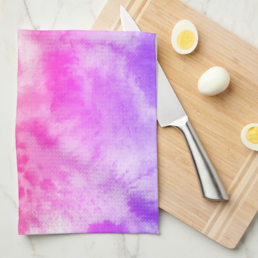 Farbenfrohe Wasserfarben Pinselspitzen Abstrakte K Geschirrtuch (Viertel Falte)