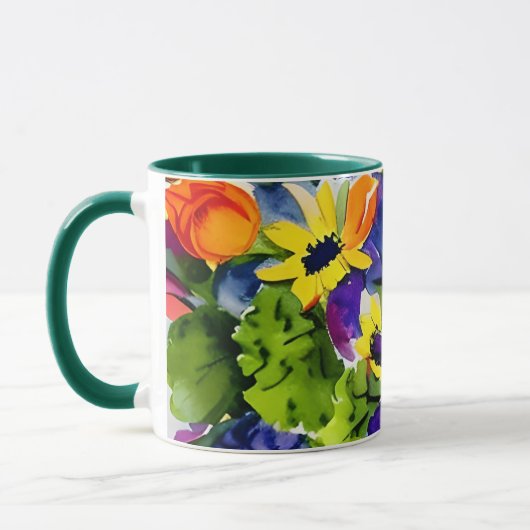 Farbenfrohe Wasserfarben Tasse (Links)
