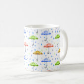 Farbenfrohe Wasserfarben und Regenfälle fallen Kaffeetasse (VorderseiteRechts)