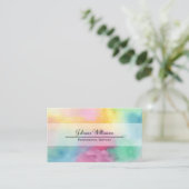 Farbenfrohe Wasserfarben Wolken Hübsche Visitenkar Visitenkarte (Stehend Vorderseite)