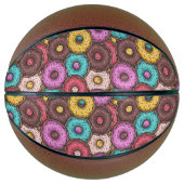 Farbenfrohe WasserfarbenDonuts mit Sprinklermuster Basketball (Vorderseite)