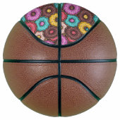Farbenfrohe WasserfarbenDonuts mit Sprinklermuster Basketball (Rechts)