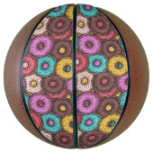 Farbenfrohe WasserfarbenDonuts mit Sprinklermuster Basketball (Vertikal)