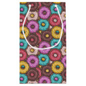 Farbenfrohe WasserfarbenDonuts mit Sprinklermuster Kleine Geschenktüte (Rückseite)