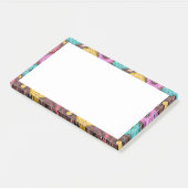 Farbenfrohe WasserfarbenDonuts mit Sprinklermuster Post-it Klebezettel (angewinkelt)