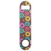 Farbenfrohe WasserfarbenDonuts mit Sprinklermuster Speed Flaschenöffner (Rückseite)