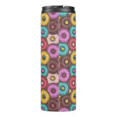 Farbenfrohe WasserfarbenDonuts mit Sprinklermuster Thermosbecher (Rückseite)