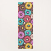 Farbenfrohe WasserfarbenDonuts mit Sprinklermuster Yogamatte (Rückseite)