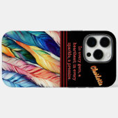 Farbenfrohe Wasserfarbenfedern in Harmonie Case-Mate iPhone Hülle (Rückseite (Horizontal))