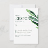 Farbenfrohe Wasserfarbenfrohe Hochzeit RSVP Karte (Vorderseite)