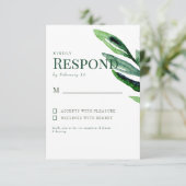 Farbenfrohe Wasserfarbenfrohe Hochzeit RSVP Karte (Stehend Vorderseite)