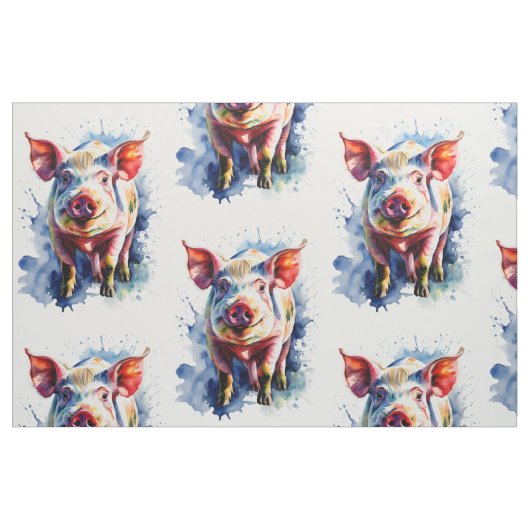 Farbenfrohe Wasserfarbenfrohe Stoff (Fat Quarter (45,7 x 55,9 cm))