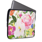 Farbenfrohe Wasserfarbenfrühlingsblüten Laptopschutzhülle (Vorne Rechts)