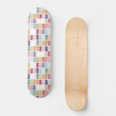 Farbenfrohe Wasserfarbenjuwelen Skateboard (Vorderseite)