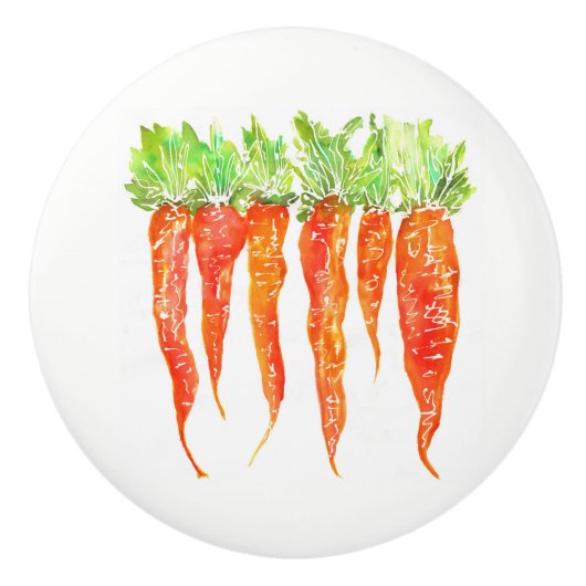 Farbenfrohe Wasserfarbenkarroten Türknopf Keramikknauf (Vorderseite)