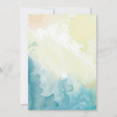 Farbenfrohe Wasserfarbenkerne und Balloons zum Geb Einladung (Rückseite)