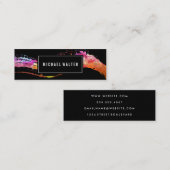 Farbenfrohe Wasserfarbenlackierung gebürstet Mini Visitenkarte (Vorne/Hinten)