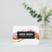 Farbenfrohe Wasserfarbenlackierung gebürstet Visitenkarte (Stehend Vorderseite)