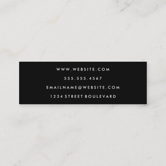 Farbenfrohe Wasserfarbenlackierung - Imitat Mini Visitenkarte (Rückseite)