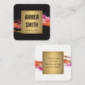 Farbenfrohe Wasserfarbenlackierung - Imitat Quadratische Visitenkarte (Vorne/Hinten)