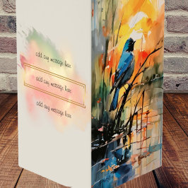 Farbenfrohe Wasserfarbenlandschaft Sees and Bird