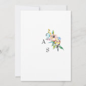 Farbenfrohe Wasserfarbenprägung - Angaben zur Hoch Einladung (Rückseite)