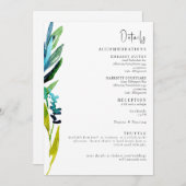 Farbenfrohe Wasserfarbenprägung - Angaben zur Hoch Einladung (Vorne/Hinten)