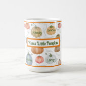 Farbenfrohe Wasserfarbenrebe Kürbispflaster Kaffeetasse (Mittel)